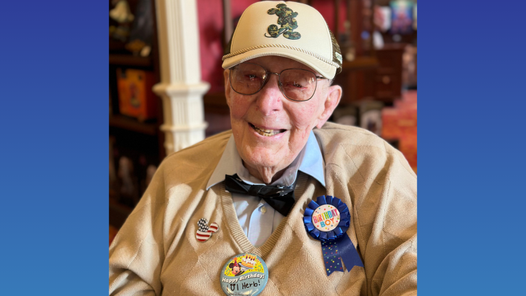 Disney Celebrates World War II Veteran&rsquo;s&nbsp;101st Birthday&nbsp;at Magic Kingdom&nbsp;Flag Retreat&nbsp;&nbsp;