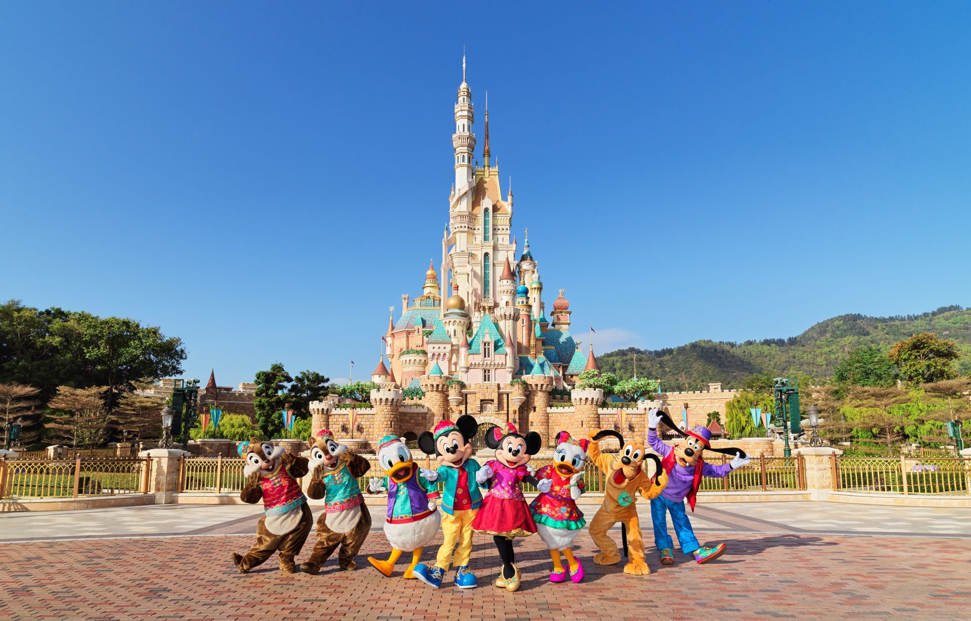Mickey and Friends During Chinese New Year at Hong Kong Disneyland