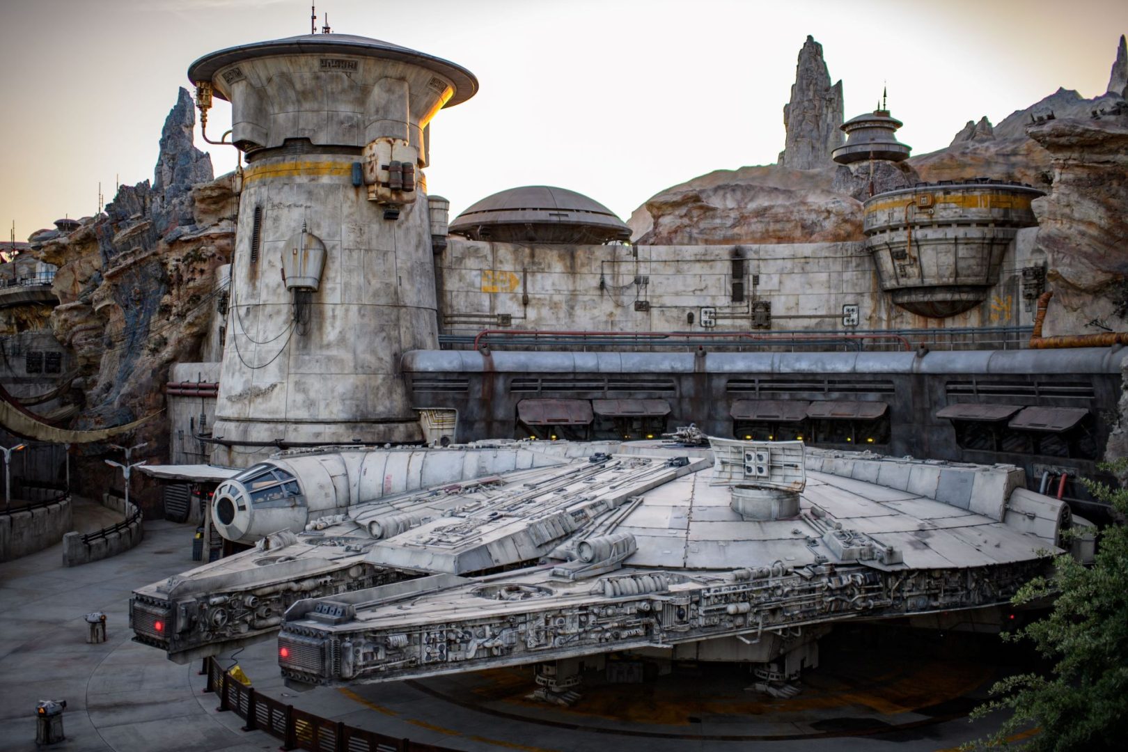 Millennium Falcon in Star Wars Galaxy's Edge in Disneyland Park