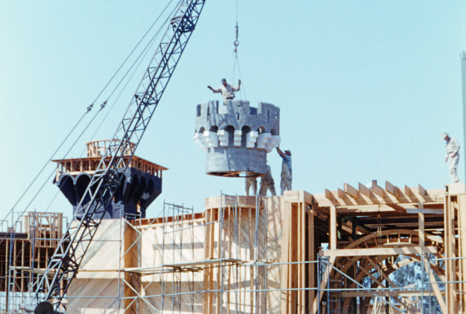 Sleeping Beauty Castle Turret Installation - Disneyland Handcrafted