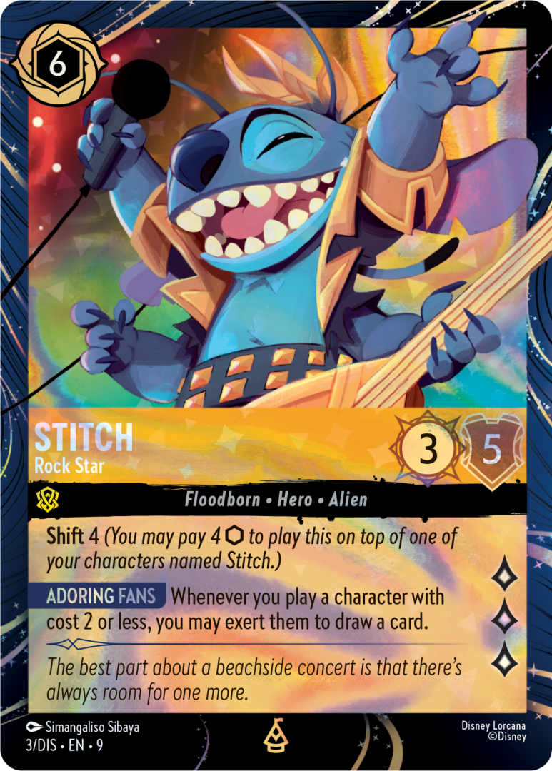 Stitch Lorcana Card at Festival of the Arts