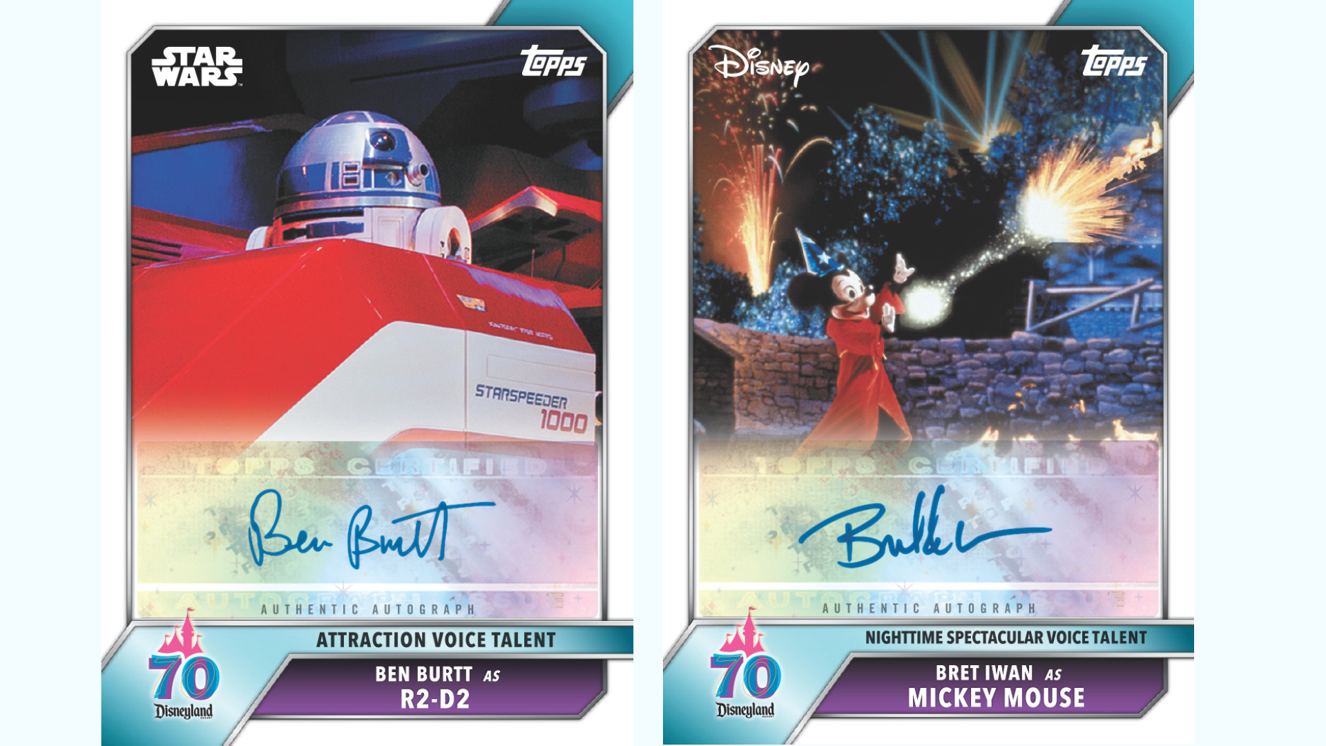 Autograph Cards - Mickey Mouse and r2-D2