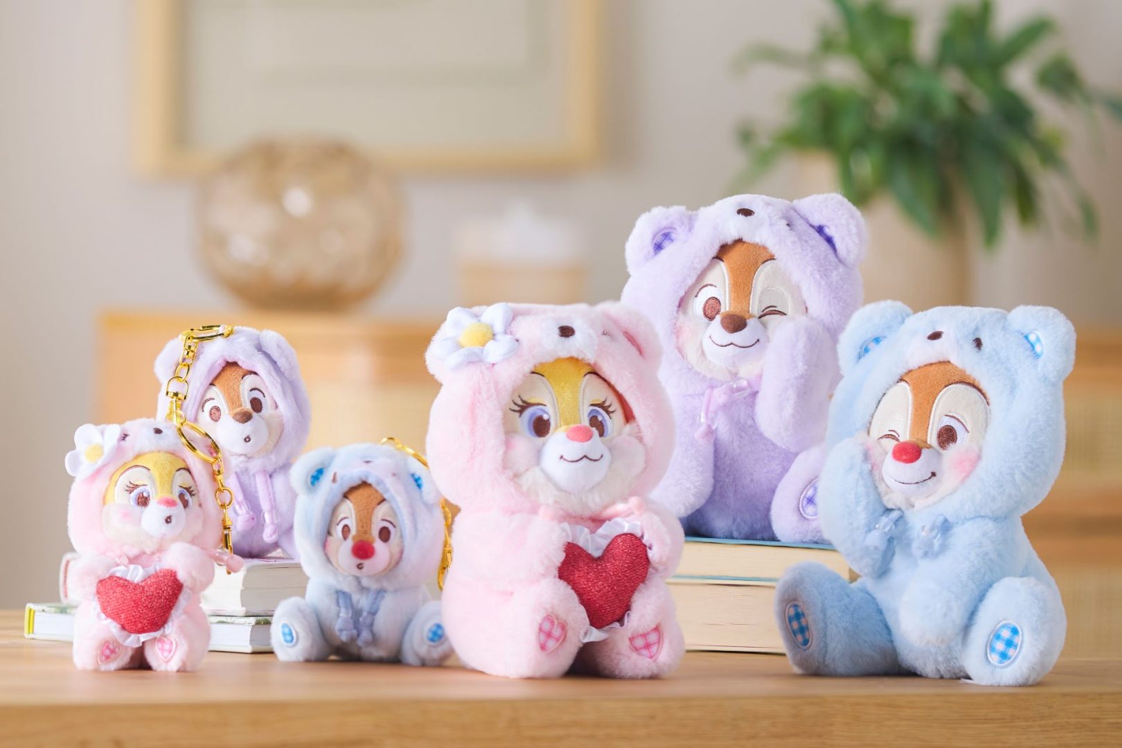 Chip, Dale, and Clarice - Pastel Bear Suits