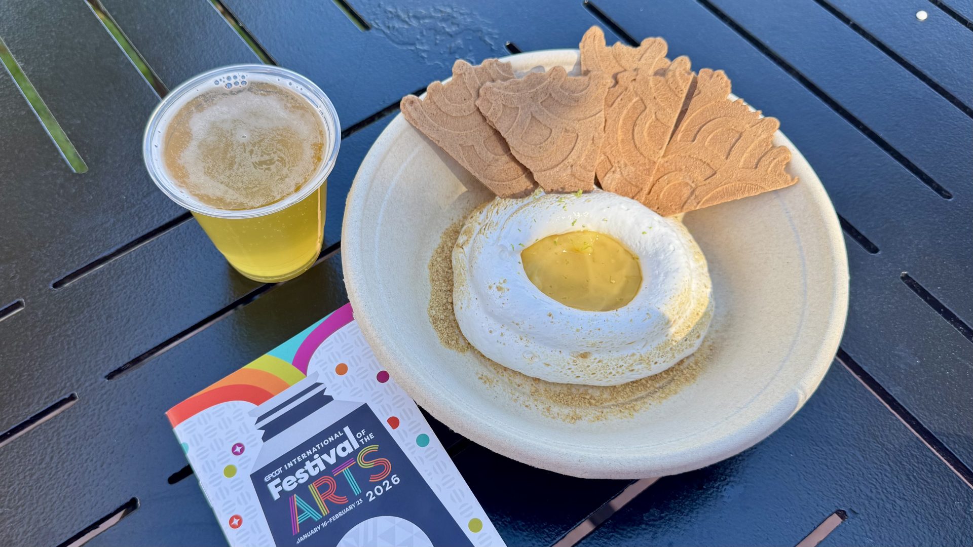 Deconstructed Key Lime Pie and the Wicked Weed Brewing Blank Canvas Wheat Ale at Festival of the Arts 2026