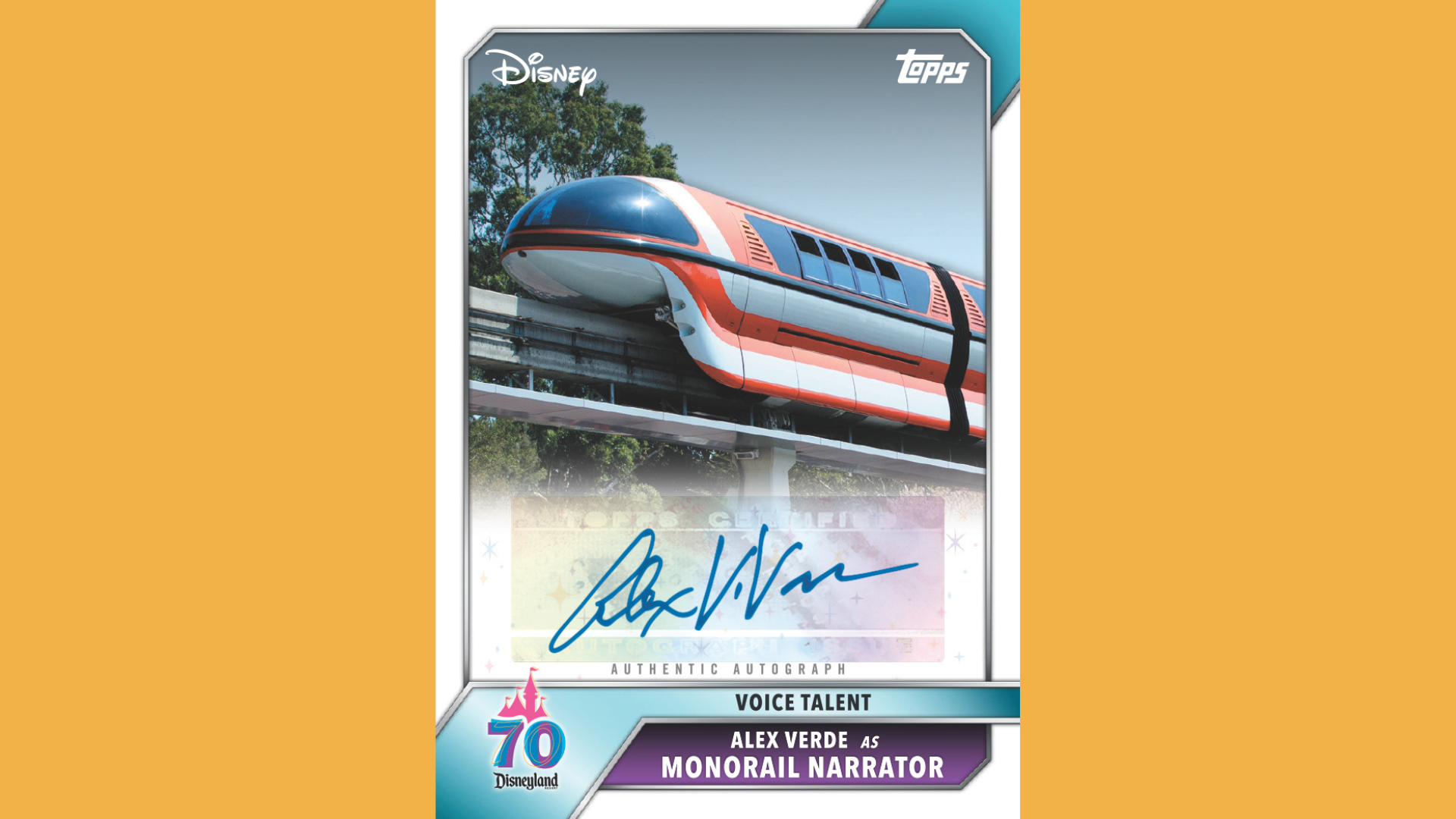 Disneyland 70th Trading Cards - Disneyland Monorail