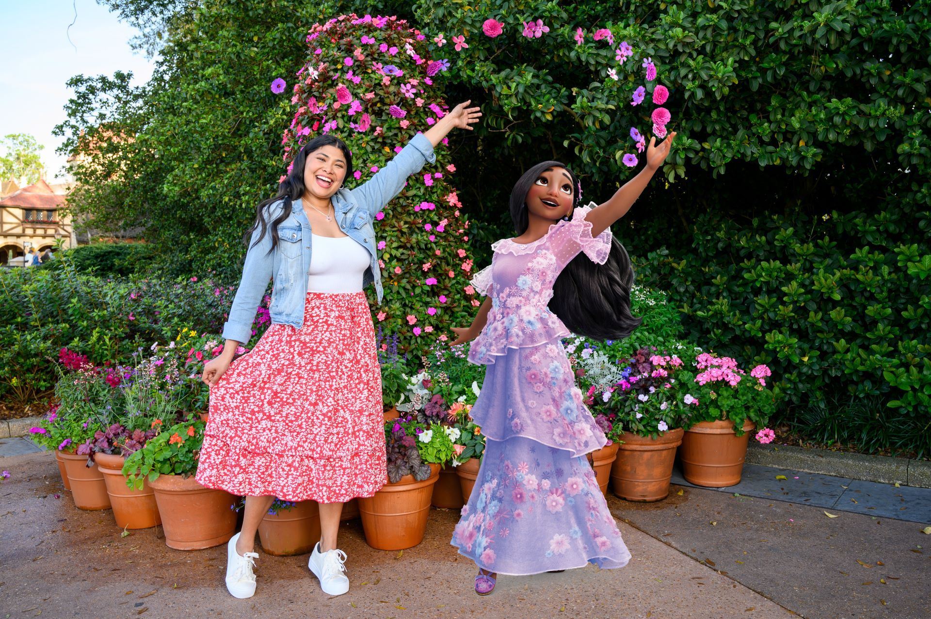 EPCOT PhotoPass Magic Shots with Disney Characters
