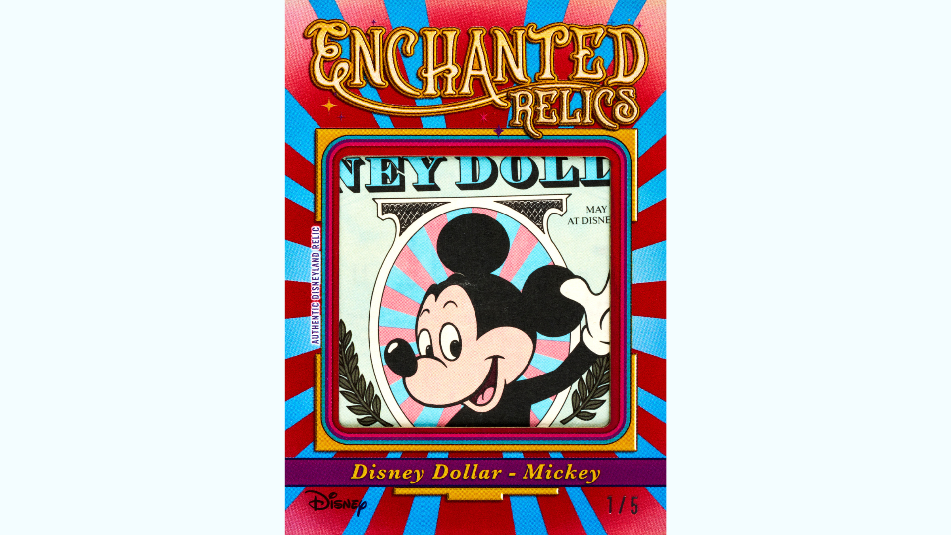 Enchanted Relics Disney Dollars Trading Cards