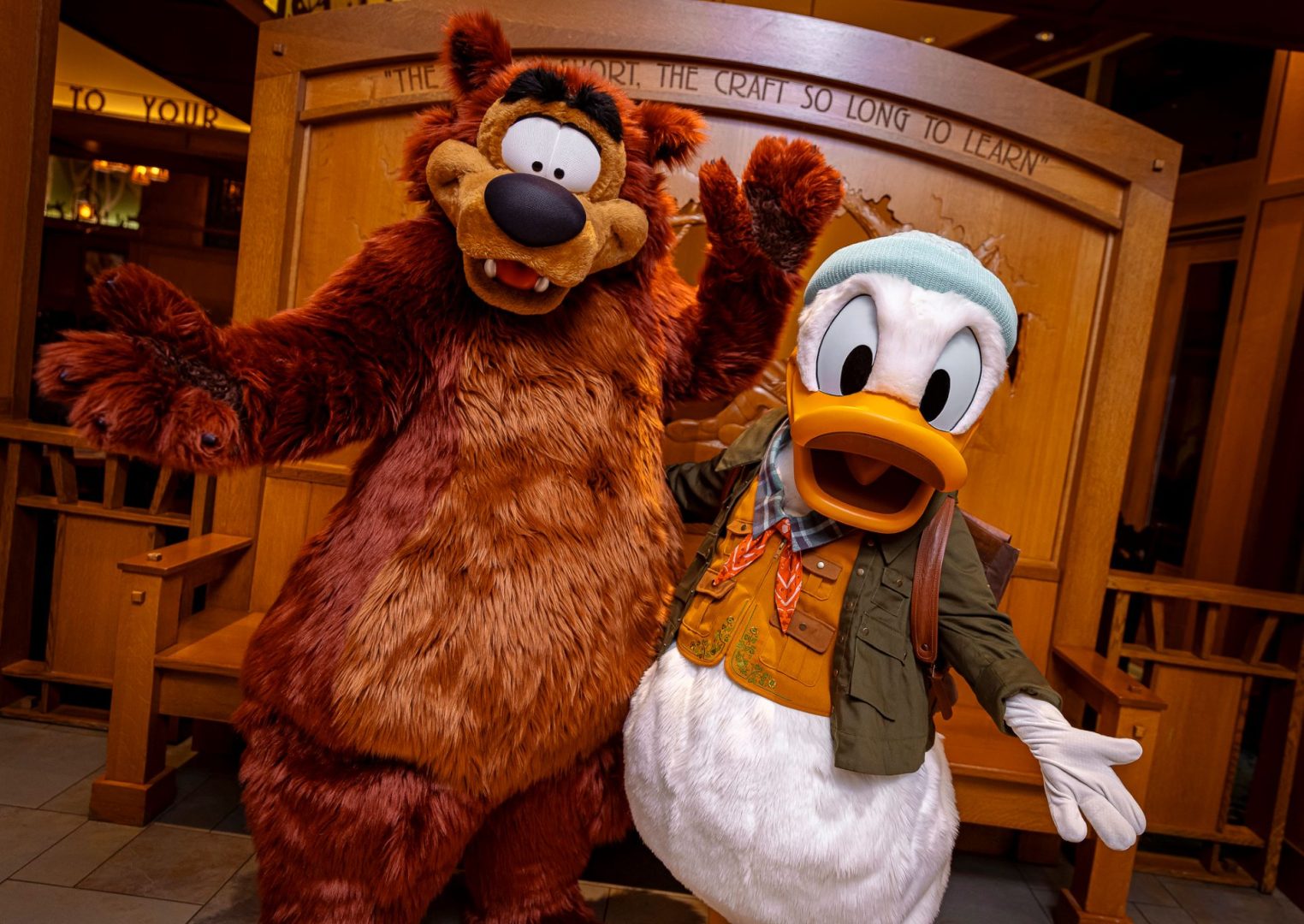 Humphrey the Bear and Donald Duck at Storytellers Cafe
