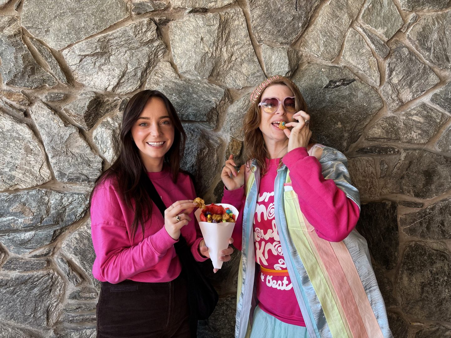 Laura and Rain Eating at Festival of the Arts 2026