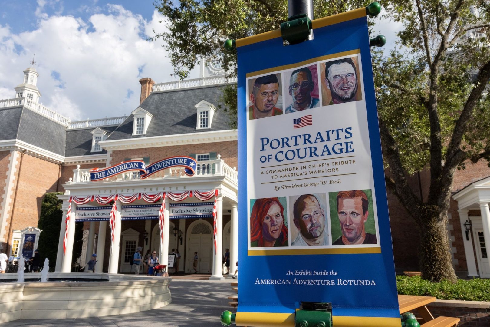 Portraits of Courage Exhibit Inside the American Adventure Rotunda