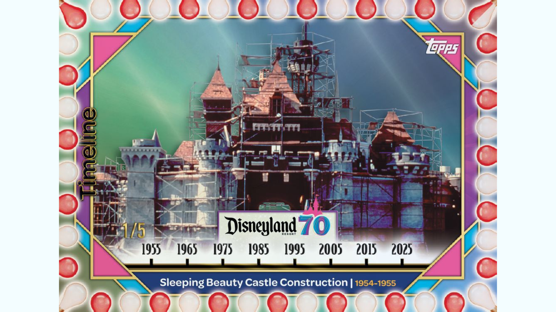 Sleeping Beauty Castle Construction Trading Card