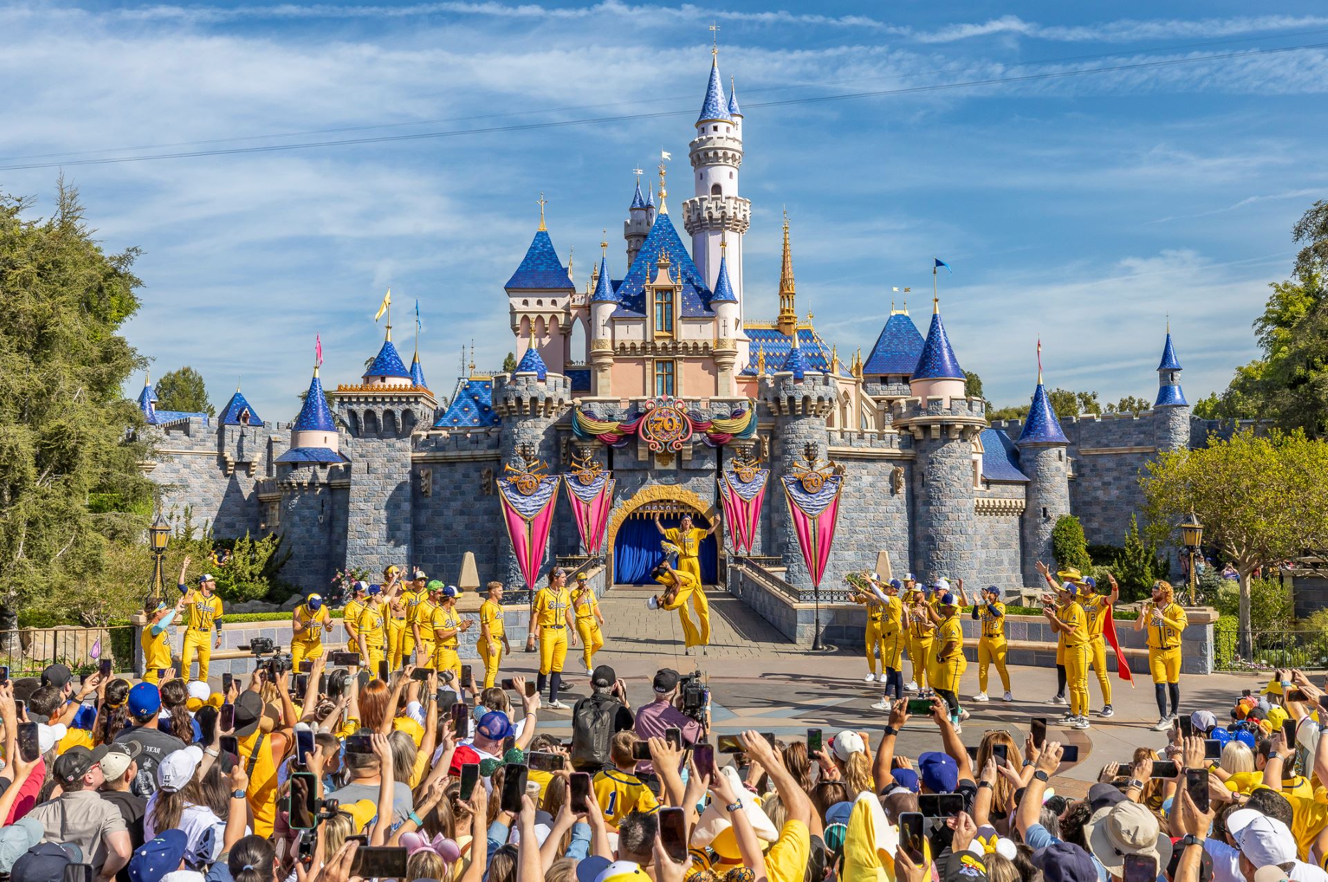 Dancing at Sleeping Beauty Castle - Savannah Bananas