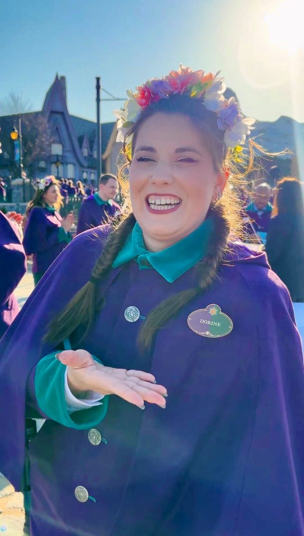 Dorine with her New Nametag