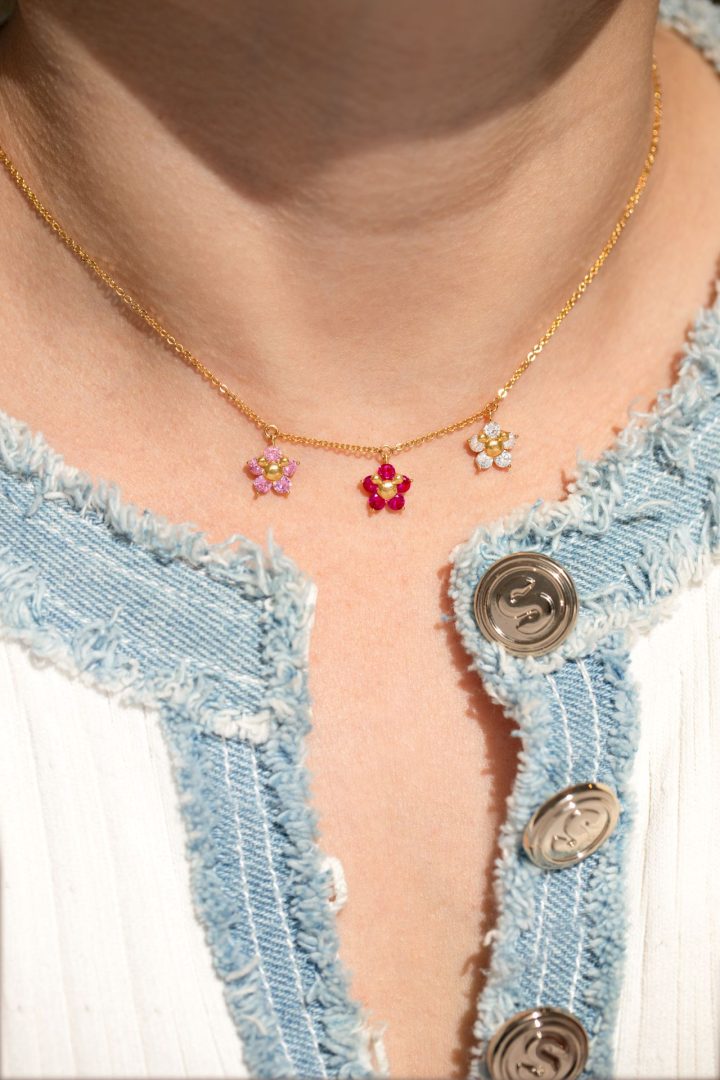 Mickey Mouse Floral Necklace