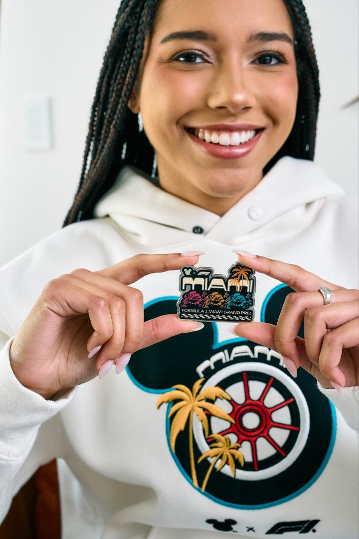 Disney and Formula 1 Merchandise Sweatshirt and Pin