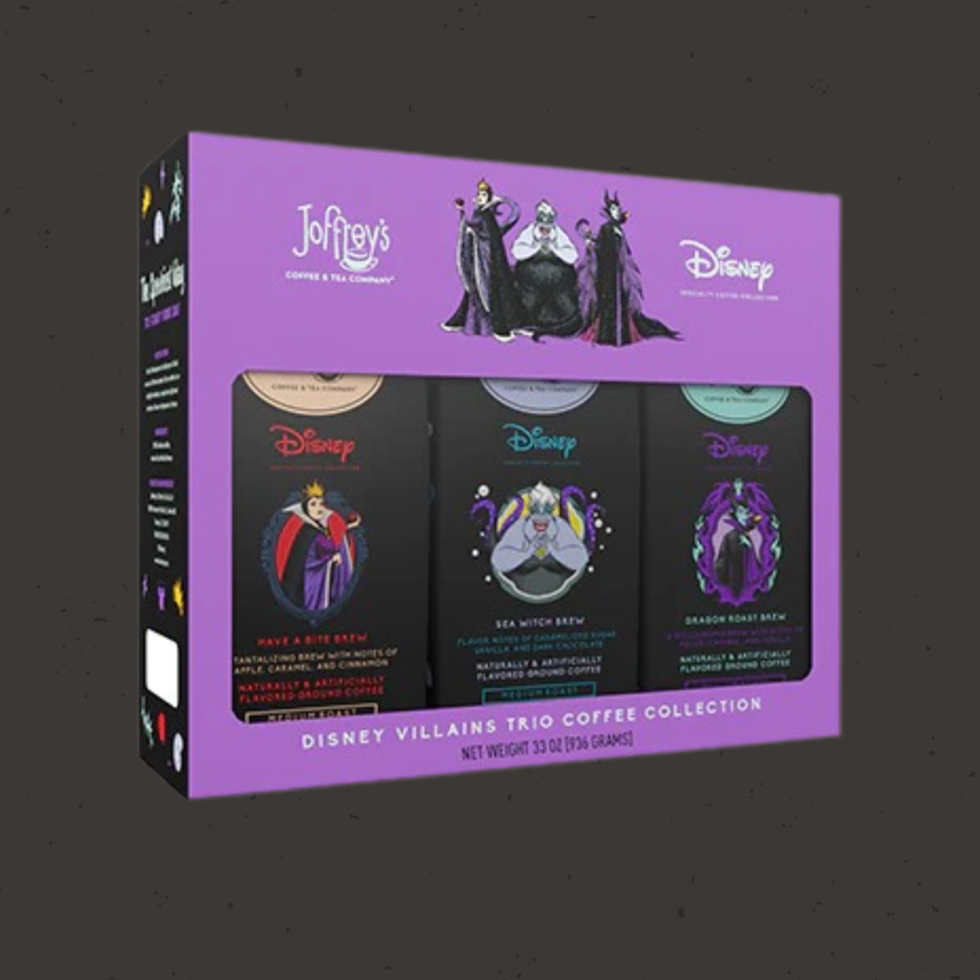 Shriek Peek at Disney Halloween Merchandise Materializing This Year Joffrey's Villains Coffee