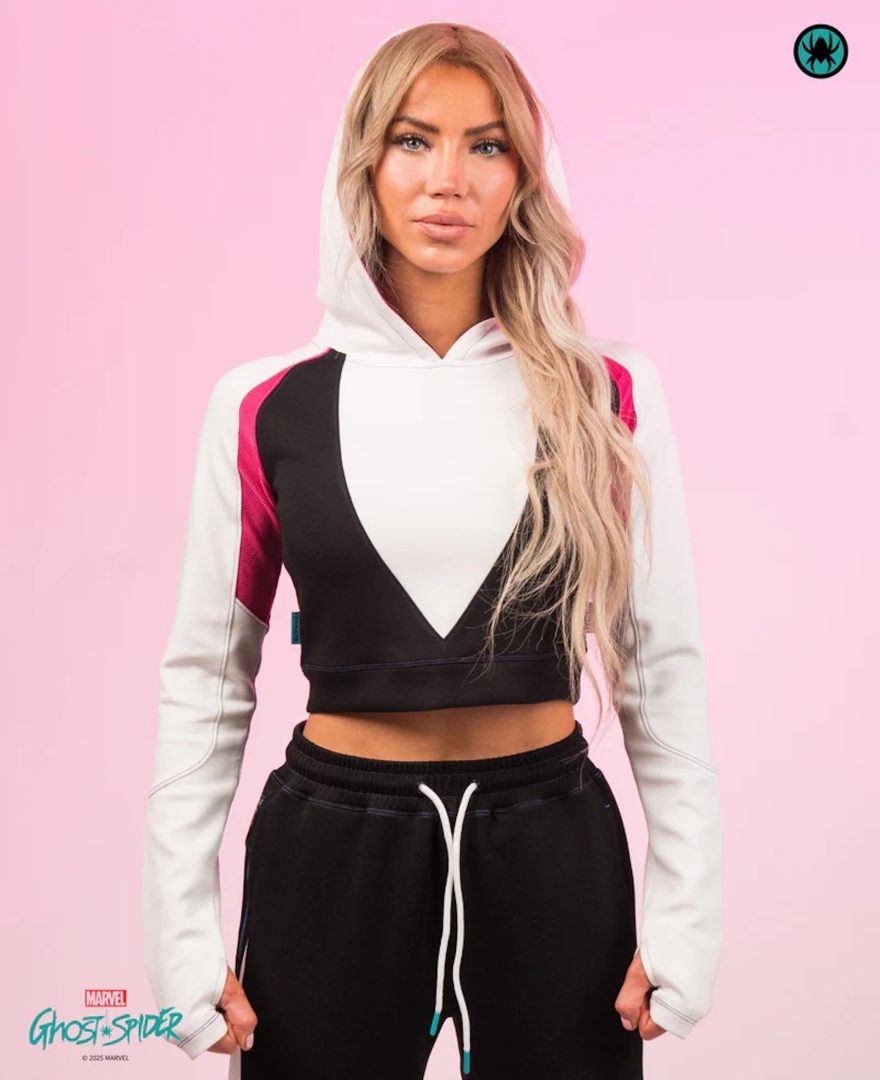 GHOST-SPIDER Performance Cropped Pullover Hoodie by SuperX 