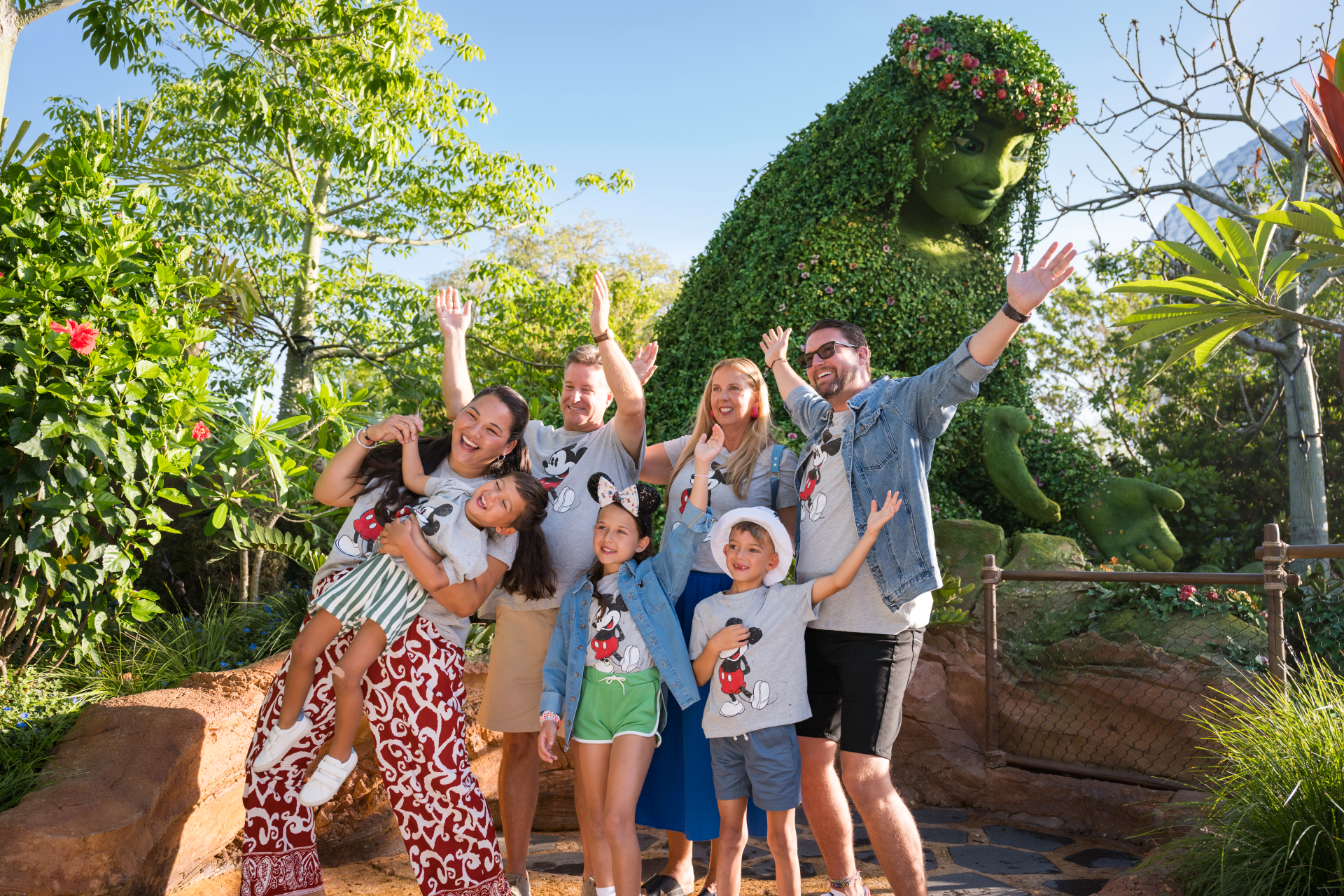 Family at Moana Journey of Water EPCOT