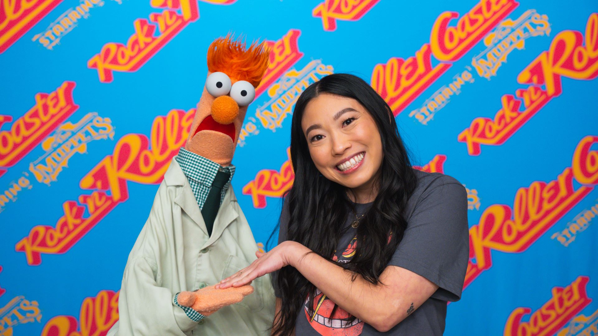 Awkwafina with The Muppets