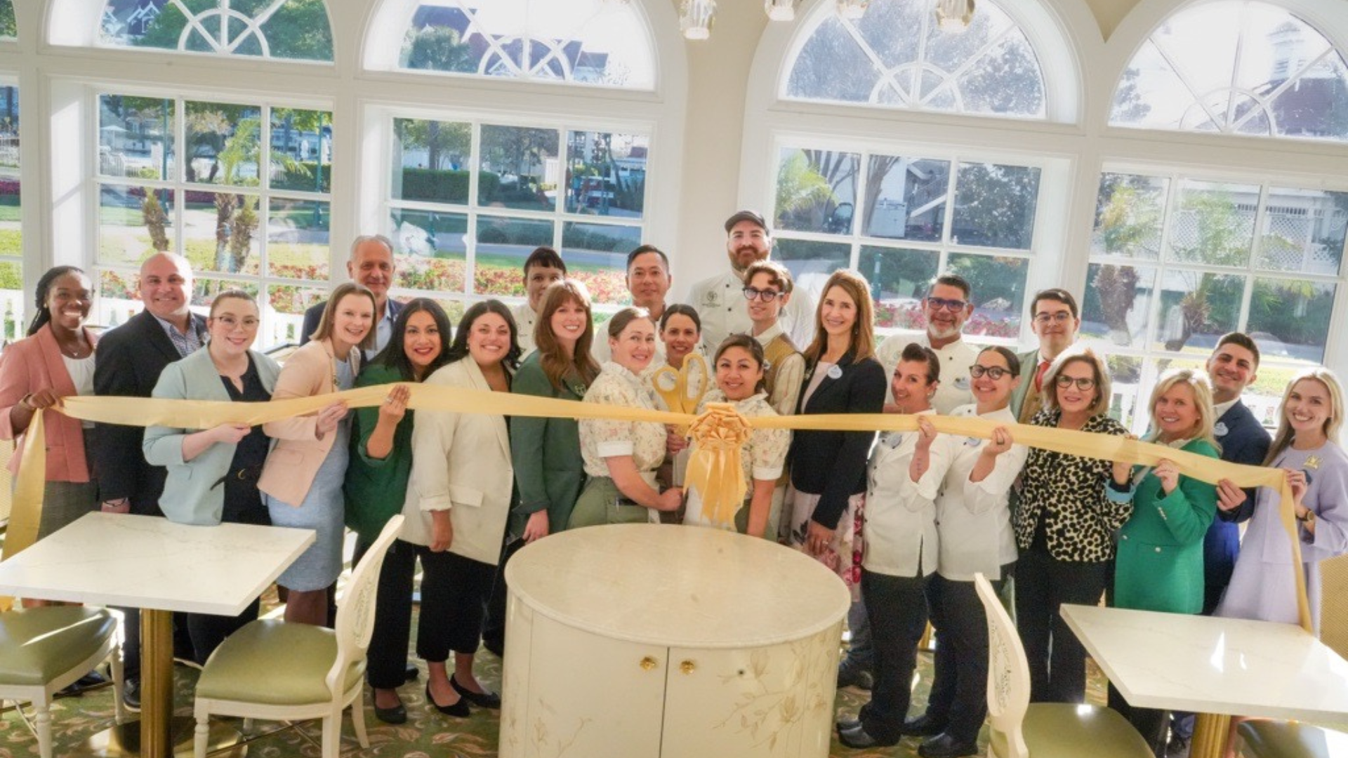 Cast Members Opening the Garden Room Tea Experience