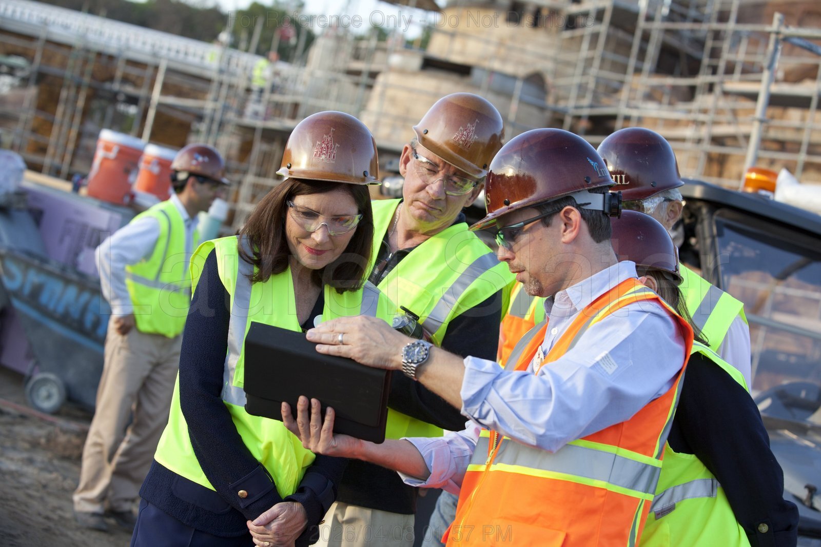 Meg Crofton with Imagineering during construction of New Fantasyland.