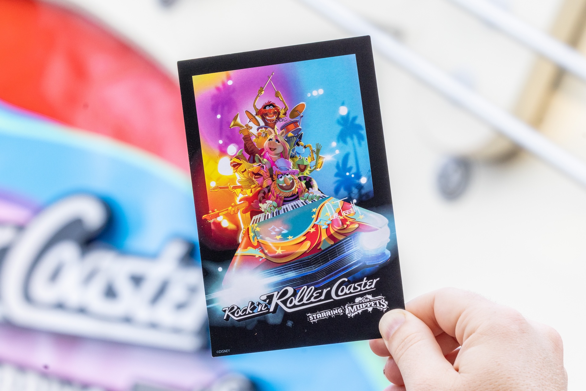 Rock &lsquo;n&rsquo; Roller Coaster Starring The Muppets Merchandise Postcard