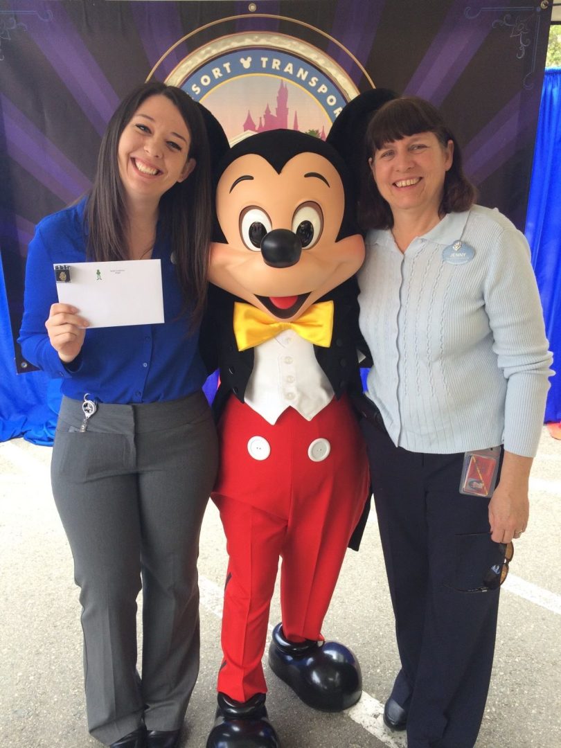 Kellie and Jenny Sweetman with Mickey Mouse