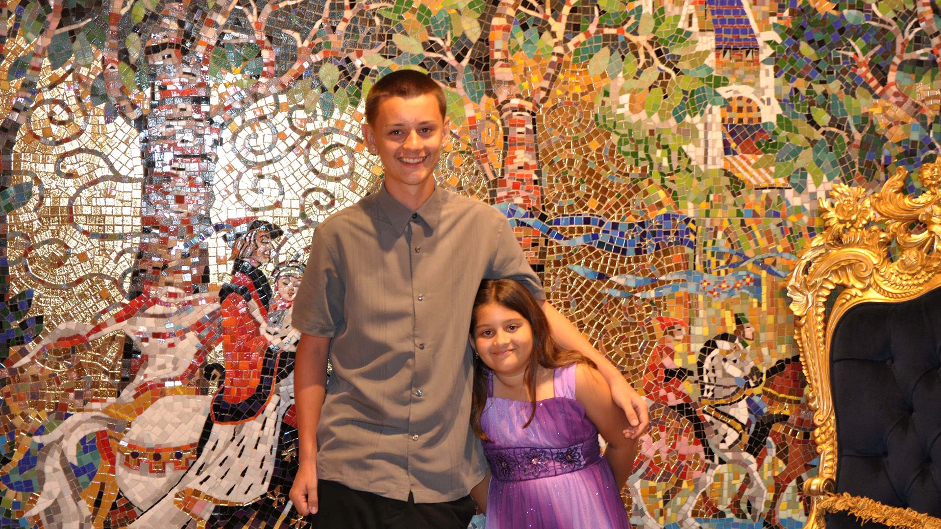 Matthew and Aiyana at Disney World
