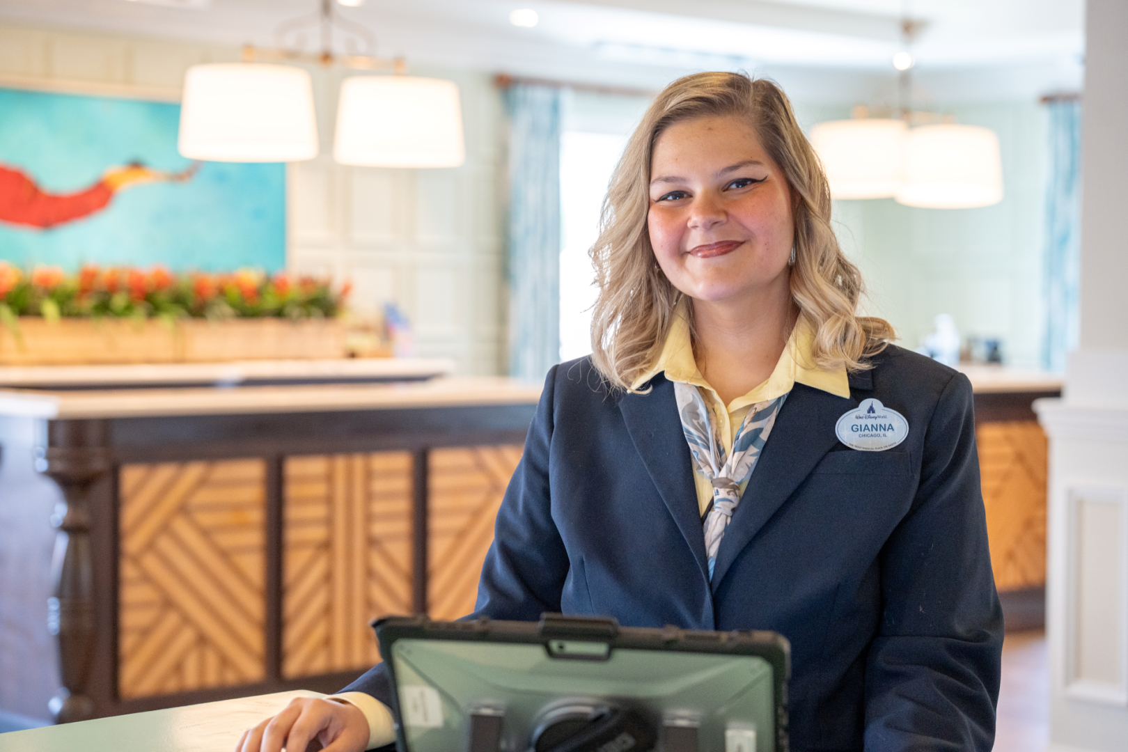 Gianna Working at Caribbean Beach