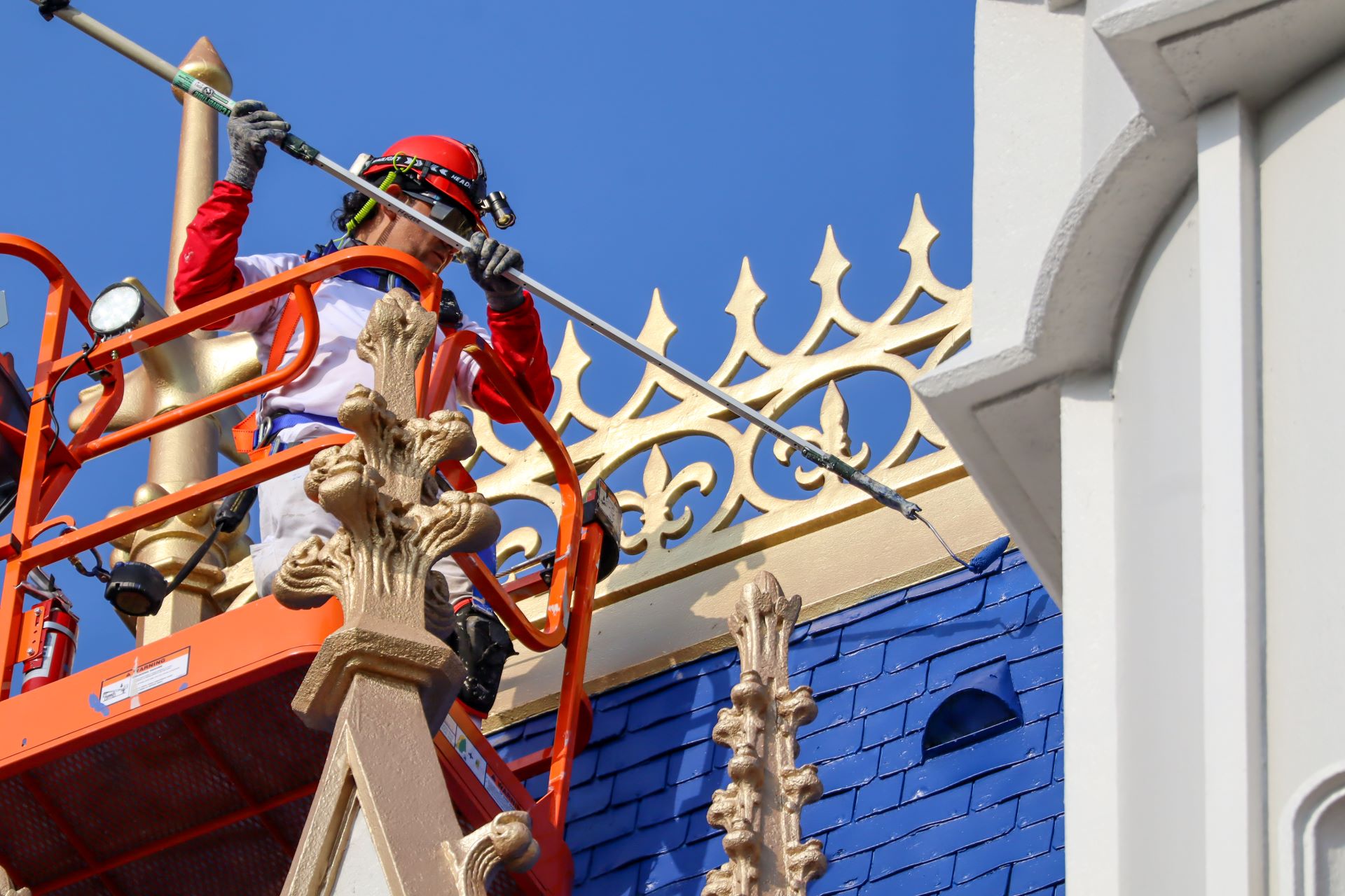 Working on Cinderella Castle