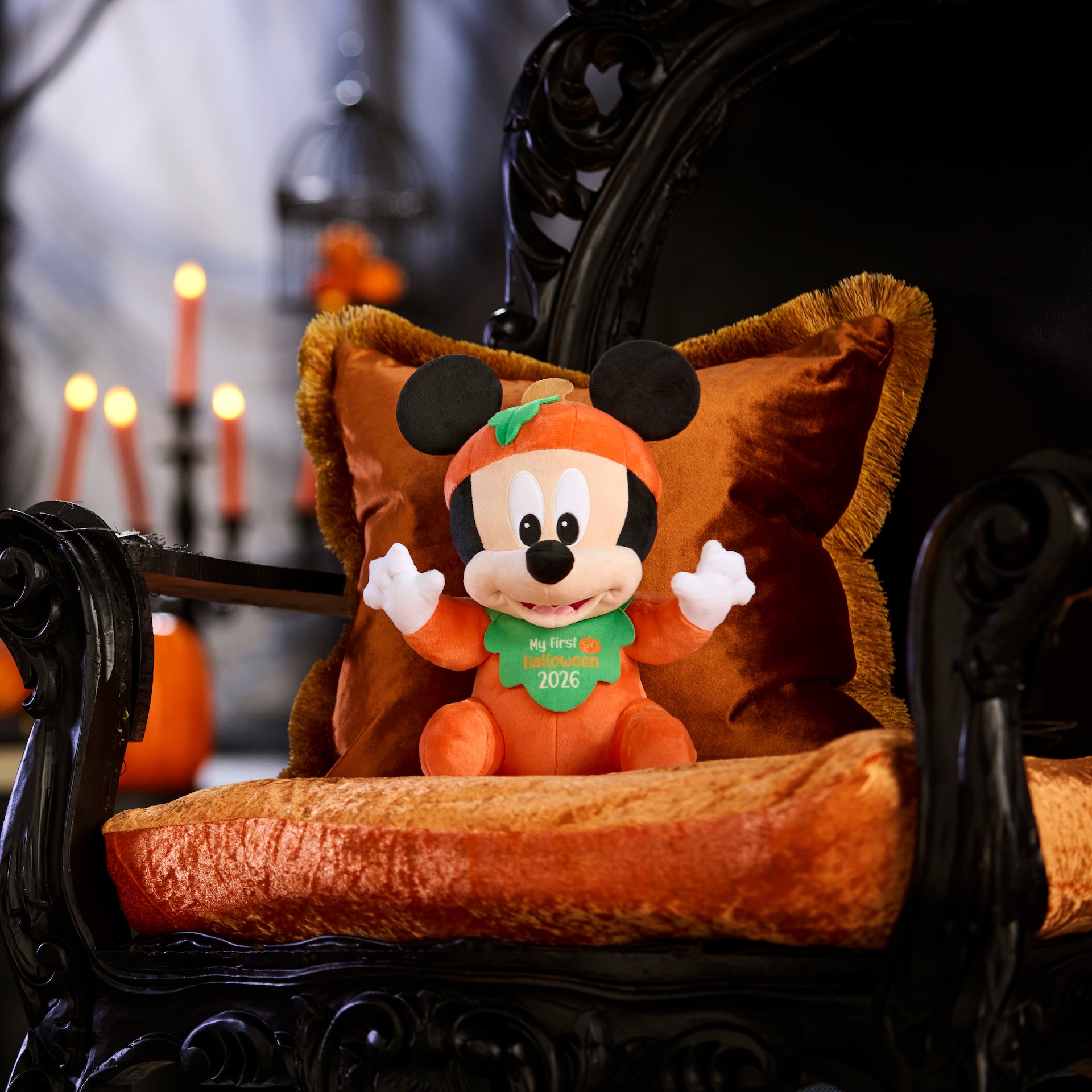 Stitch Halloween plush wearing a vampire costume