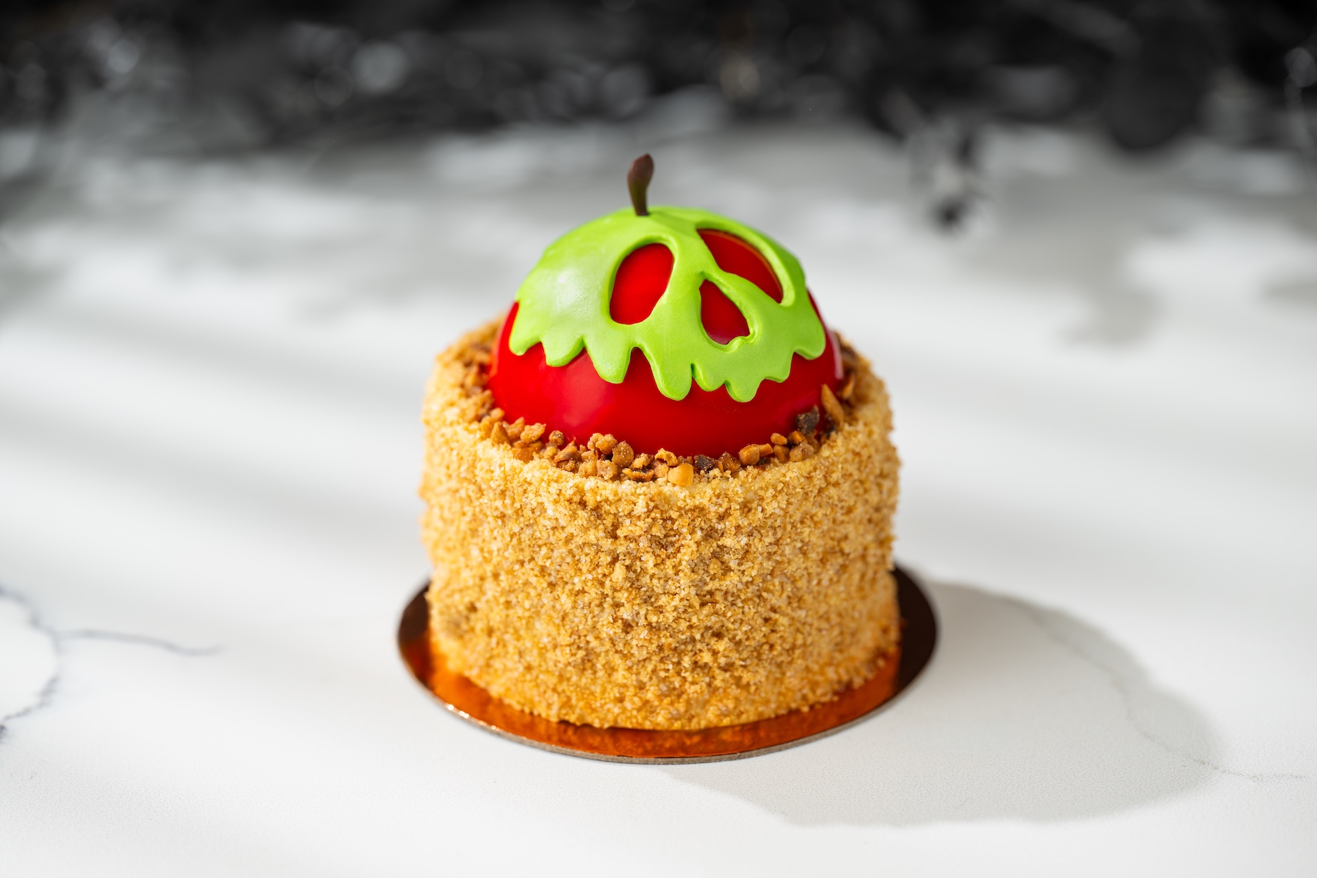 Apple Cheesecake: Vanilla cheesecake, apple compote, apple-caramel ganache, and spiced graham cracker crust