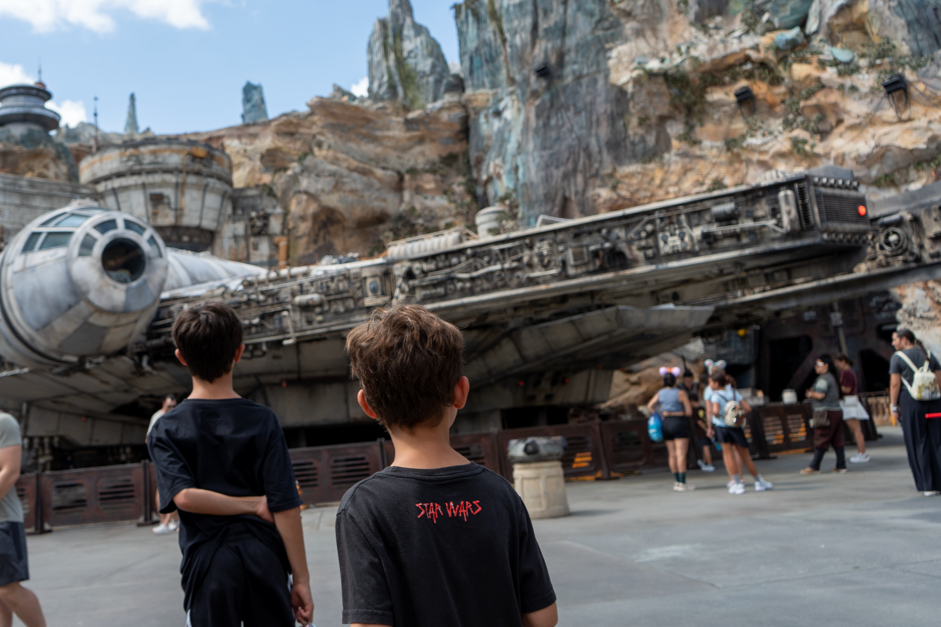 Children visiting the Millennium Falcon during Cool KIDS’ SUMMER at Disney’s Hollywood Studios