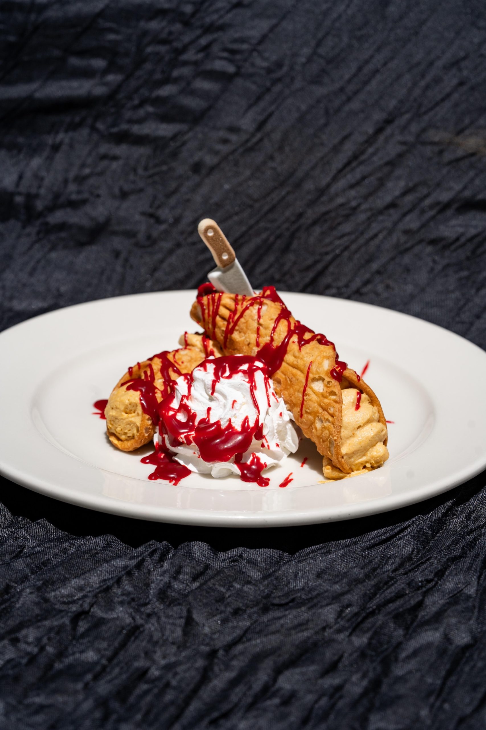 Pumpkin Blooderscotch Cannolis