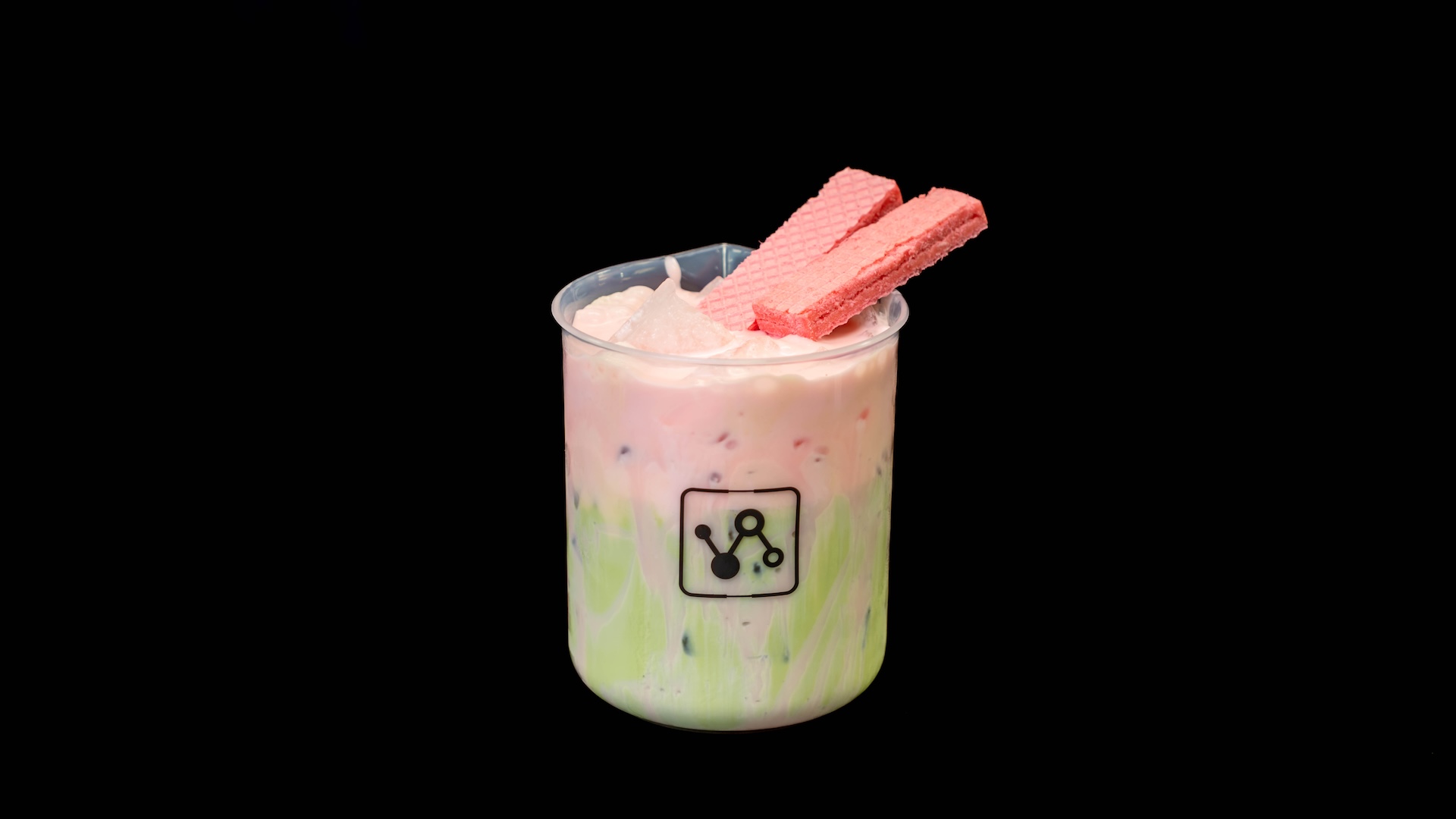 Strawberry Matcha Rum Cocktail