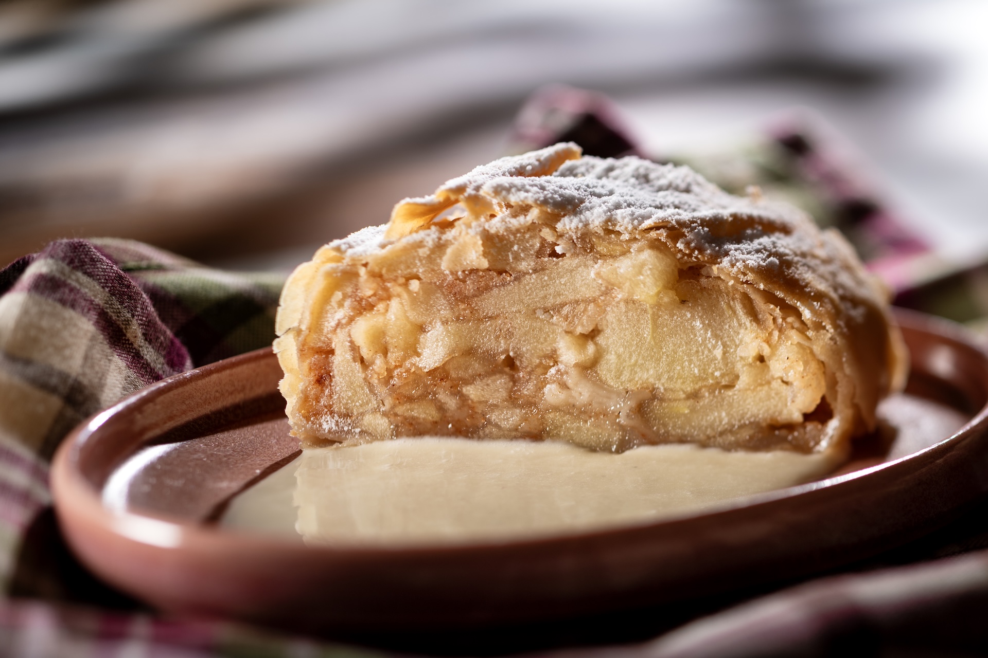 Apple Strudel with vanilla sauce (Introduced in 1996)   