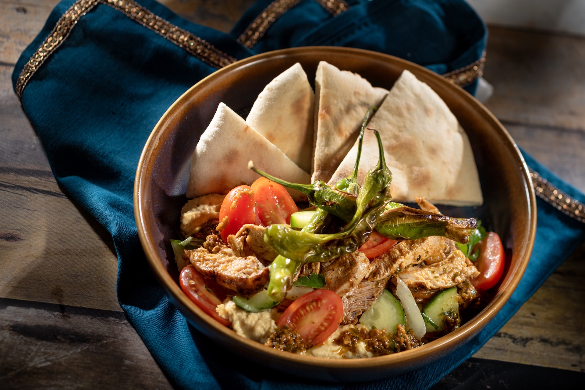Chermoula Chicken Hummus Bowl