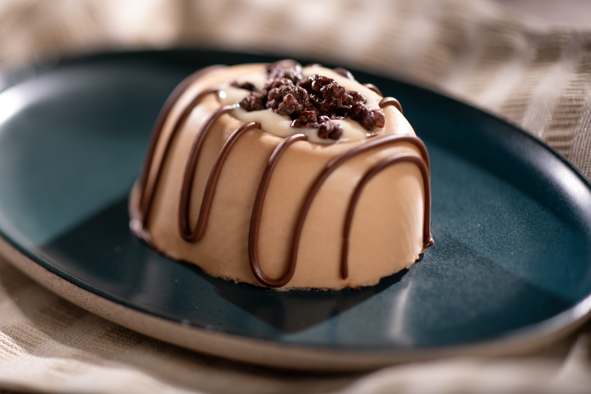 South African Cream Liqueur Chocolate Mousse with white chocolate ganache and chocolate-covered popping candy 