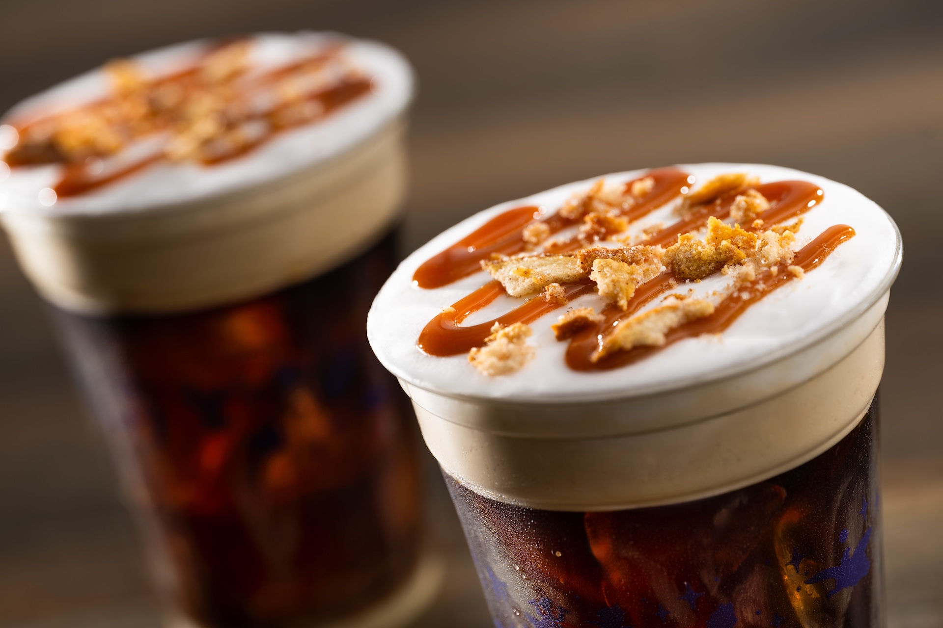 Cinnamon Pretzel Cold Brew: Joffrey's Cold Brew Coffee with sweet cream, caramel, vanilla, cinnamon, and pretzel pieces (New) 