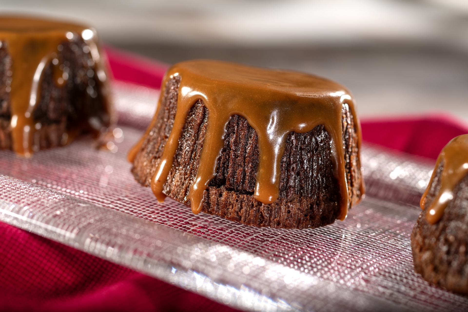 Freshly Baked Chocolate Pudding Cake with Kentucky bourbon caramel  