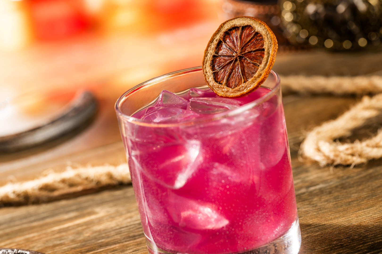 Prickly pear margarita at Diamond Horseshoe