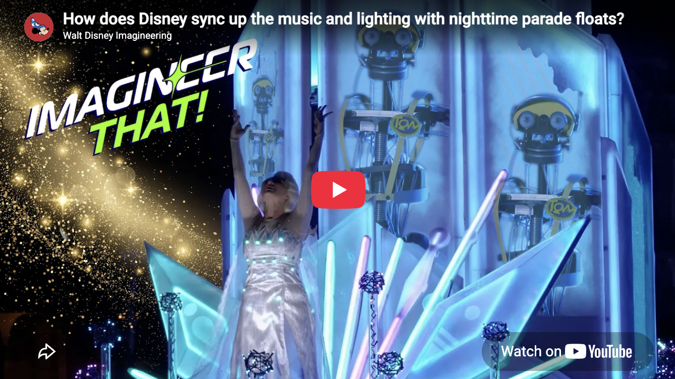 Imagineer That | How does Disney sync up the music and lighting with nighttime parade floats?