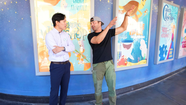 Mark Rober and Brian at Disneyland Resort