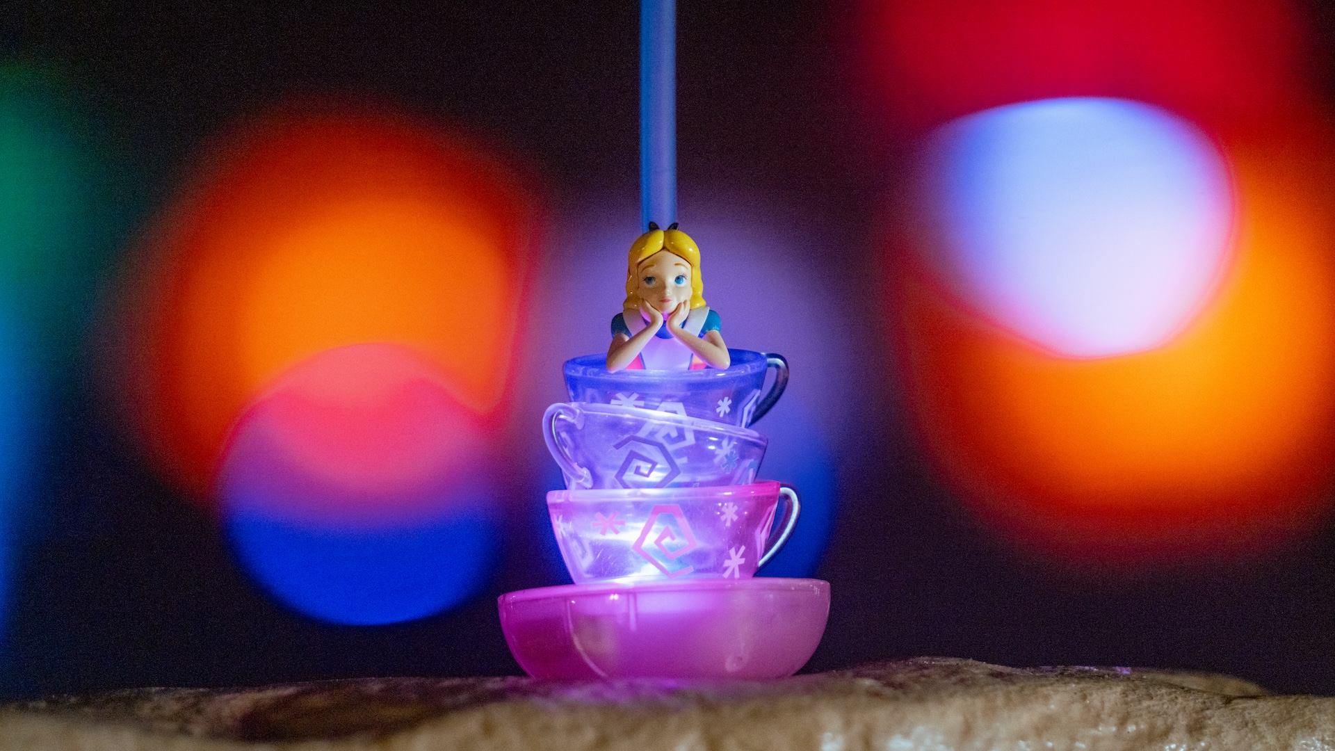 Disneyland 70th Mad Tea Party Teacups Bottle Topper 