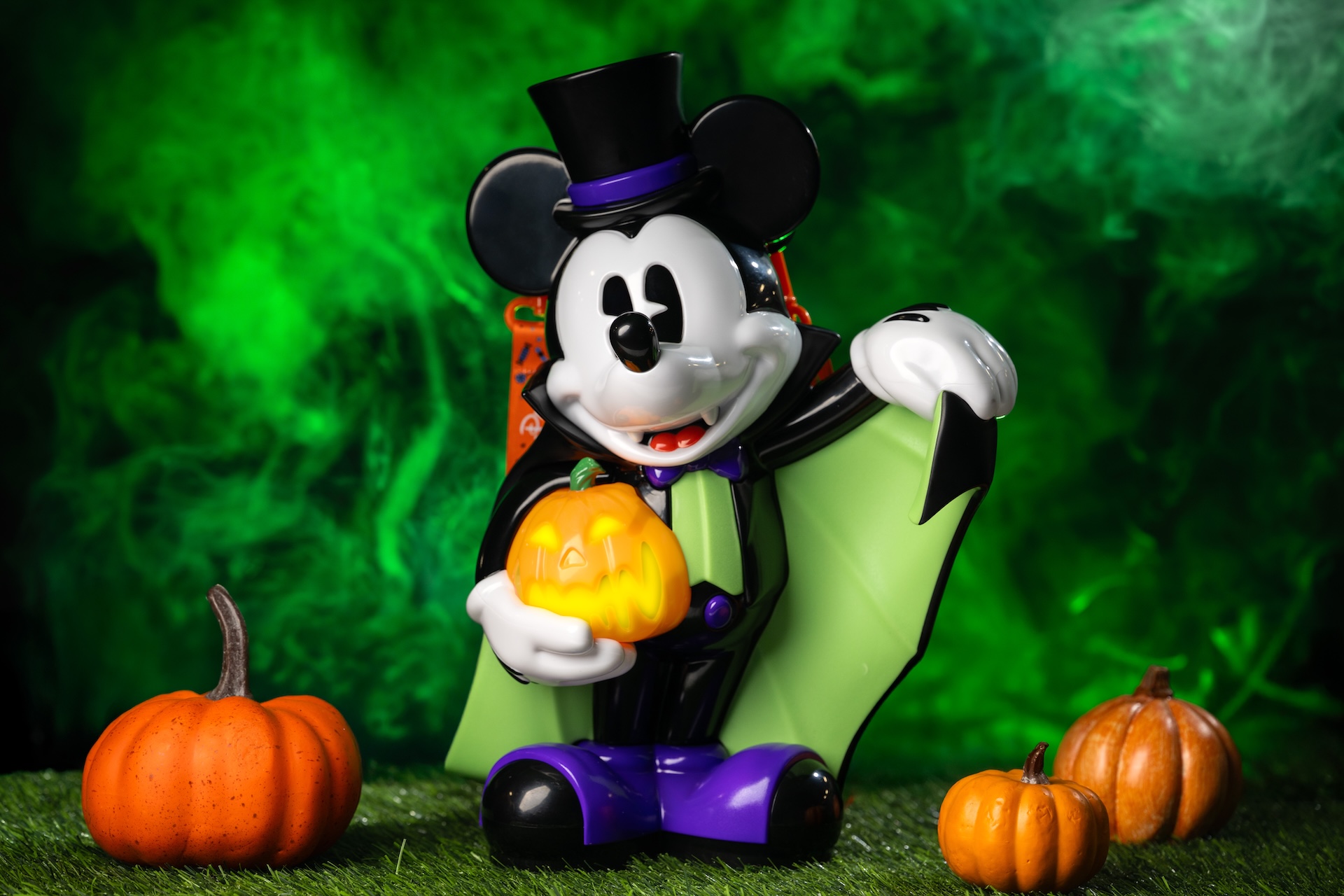 Vampire Mickey Mouse Bucket: Includes light up feature and popcorn at time of purchase  