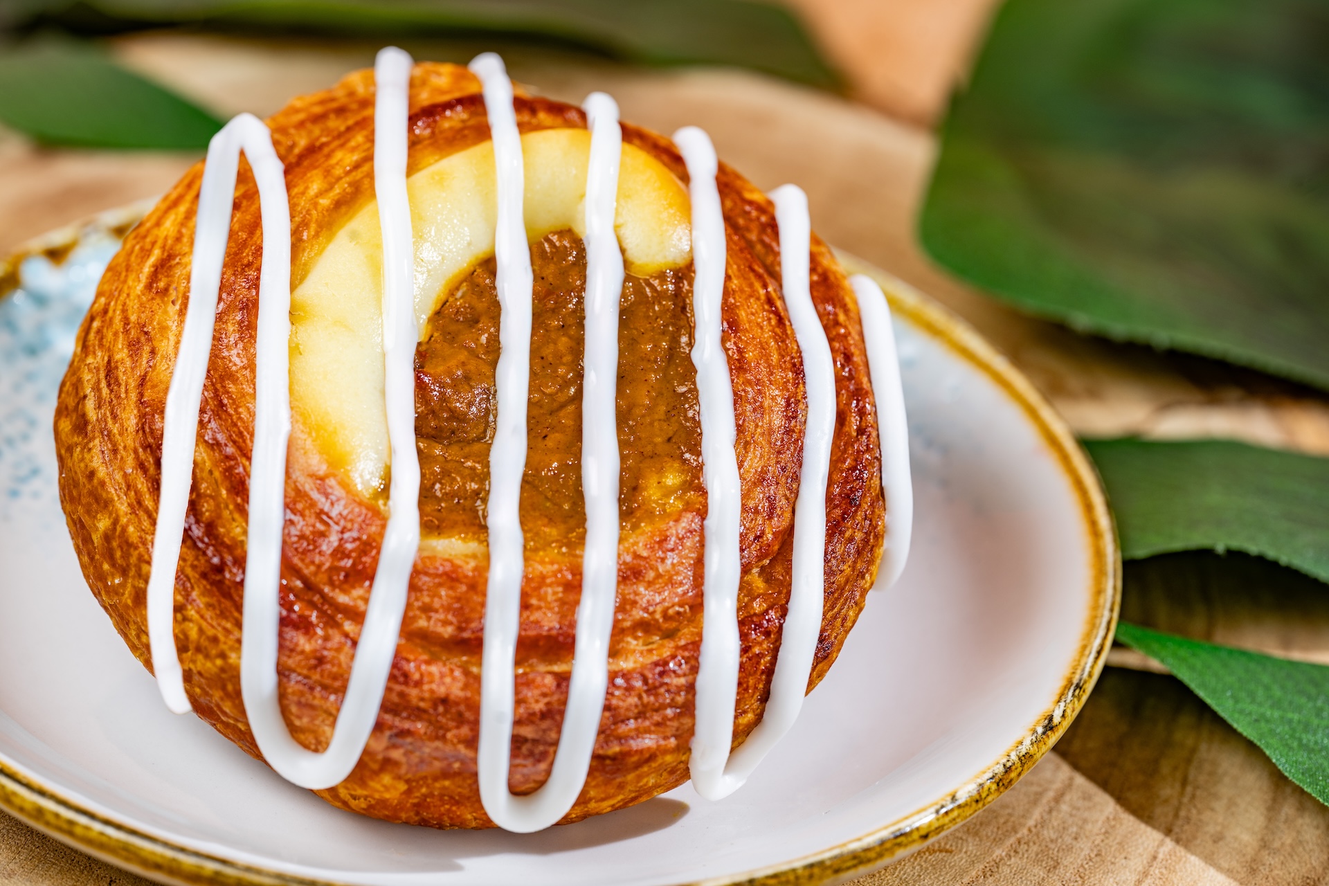 Pumpkin Cheese Danish with icing 