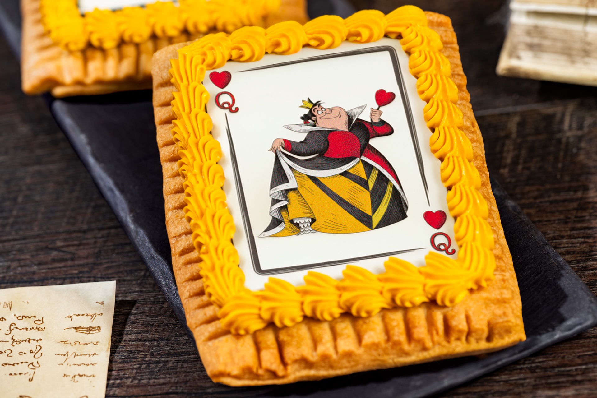 Queen of Hearts Tart with sour cherry pie filling (New) 

(Available during regular park hours only)   