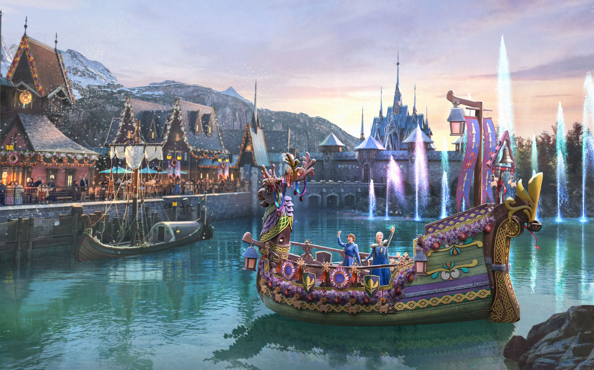 Anna and Elsa World of Frozen Holidays