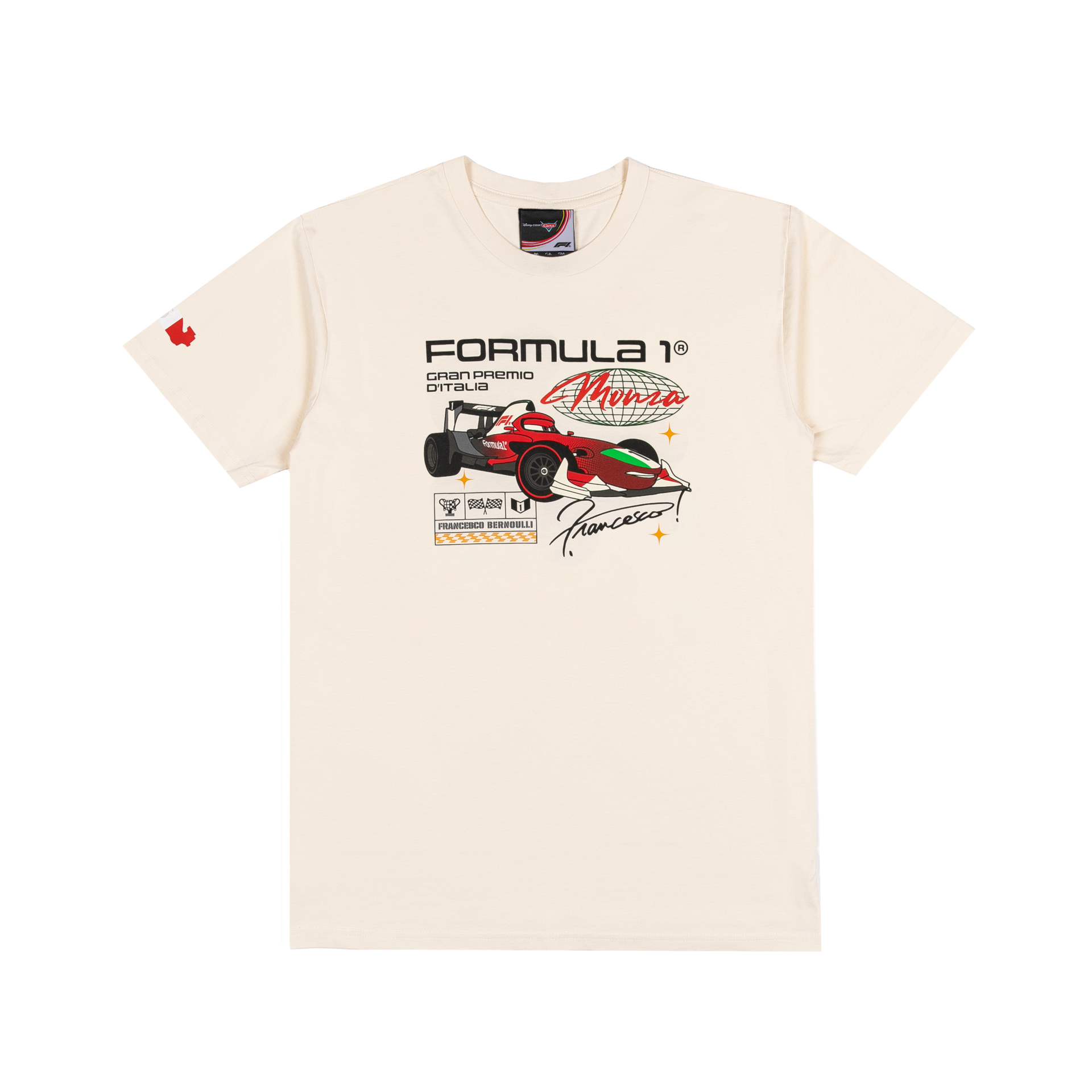 Cars x FORMULA 1 Italy 2026 Francesco Tee - Ivory - Front