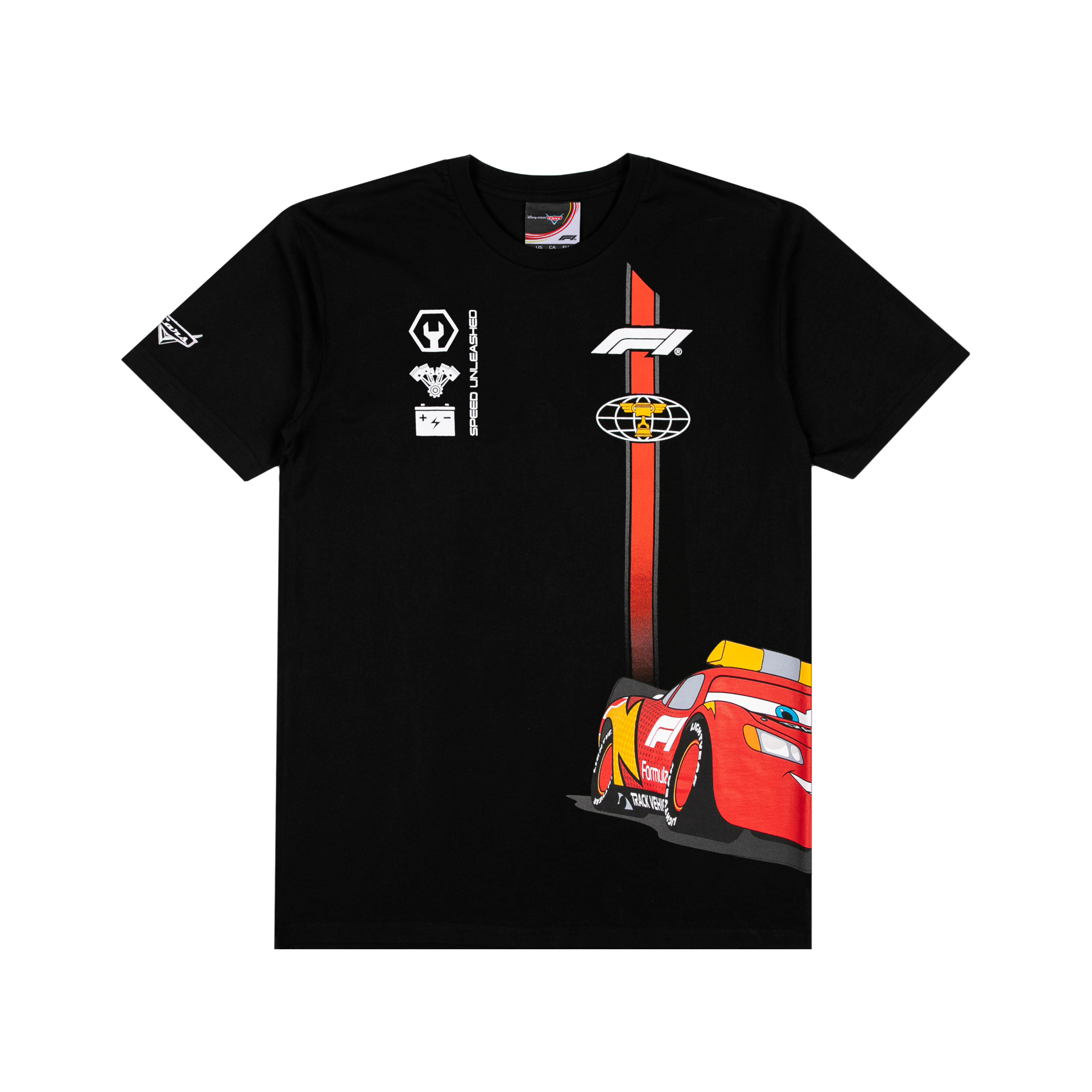 Cars x FORMULA 1 Lightning Tee - Black - Front